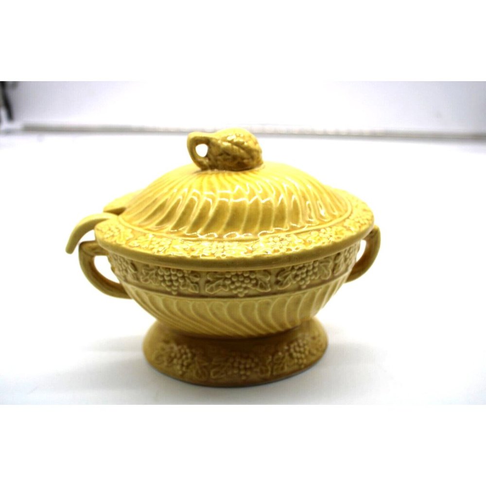 Vintage Mid Century Autumn Gold Soup Tureen #779 Cali Pottery Fall Thanksgiving